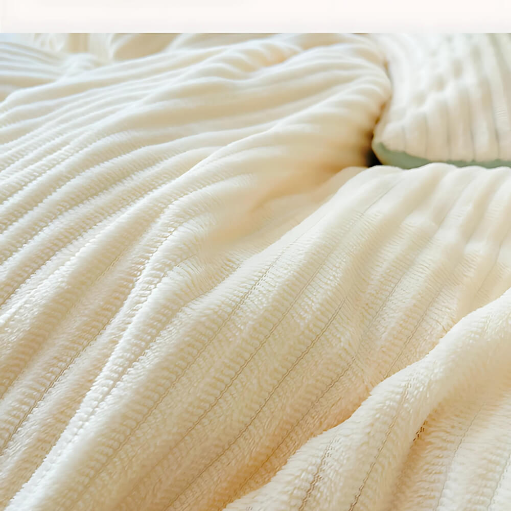 Coral Velvet Double-Sided Plush Quilt Cover Bedding Set