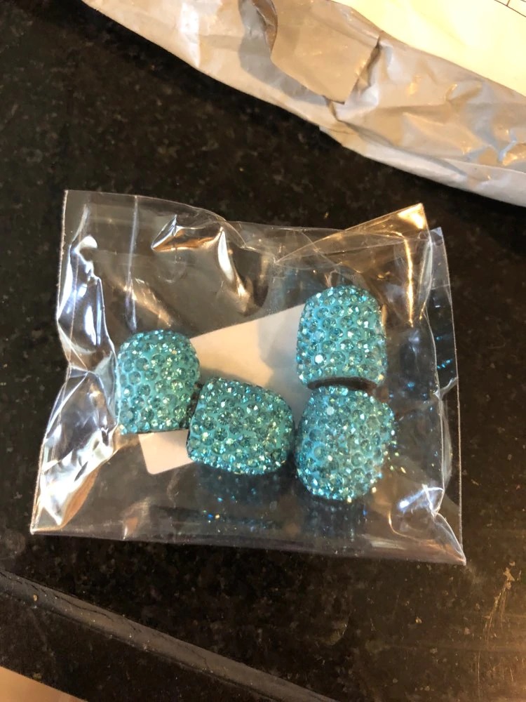 MEAJOO Lot De 4 Bouchons De Valve De Pneu En Cristal Brillant, Anti