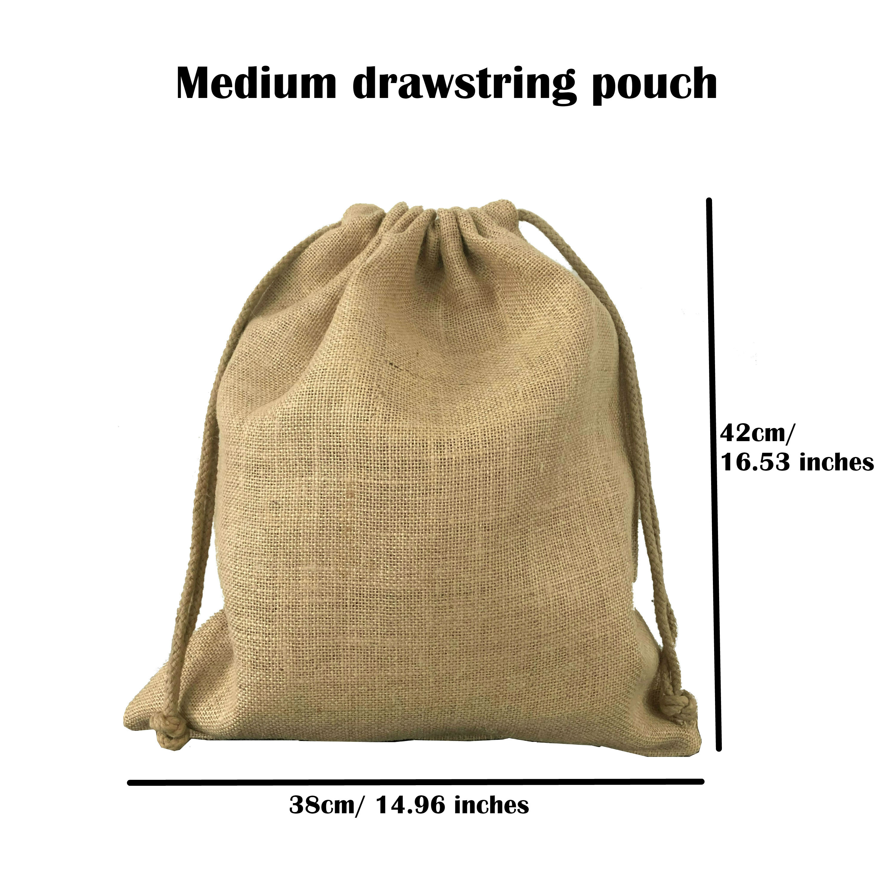 jute drawstring pouch