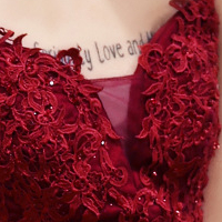 Dark Red Princess Evening Dress (Stunning)