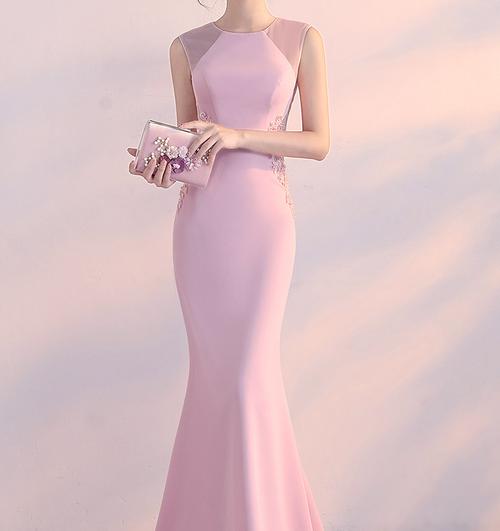 Pink Long Tight Evening Dress (Stunning)