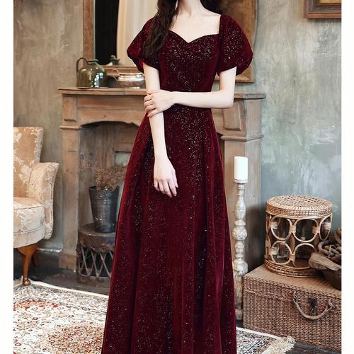 Wine Red Glitter Formal Gown (Stunning)