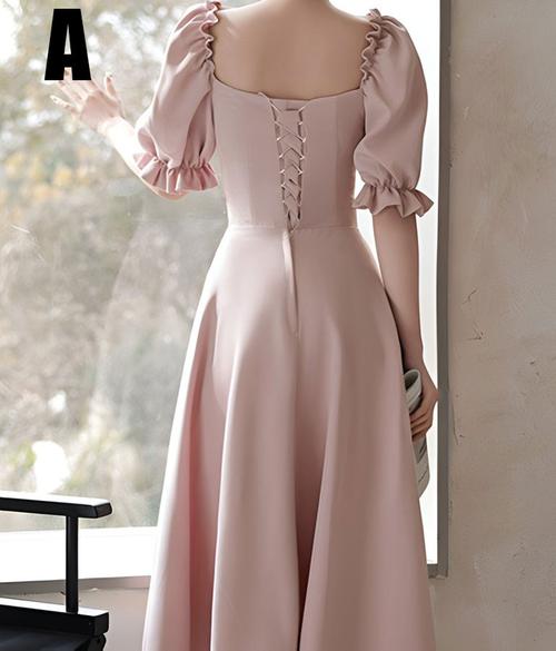knee length dresses for ladies Light Pink Long Sleeve Smocked Midi Dress – FARM Rio