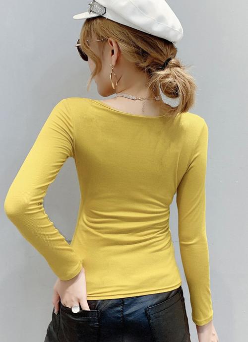 fitted yellow top