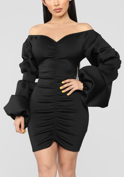 Black Tight Mini Evening Dress (Sexy)