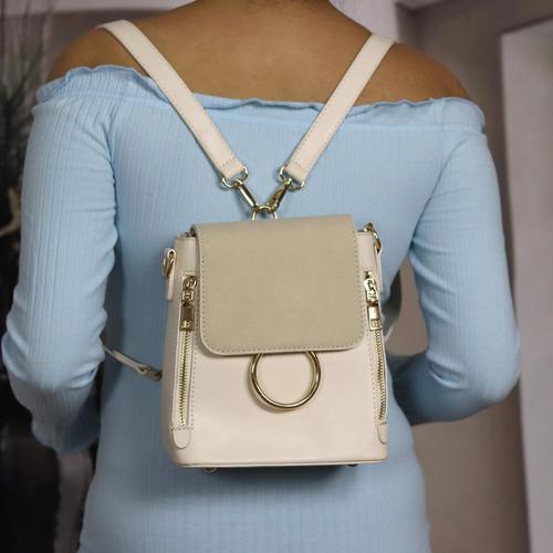 White Backpack Purse Convertible (Beautiful)