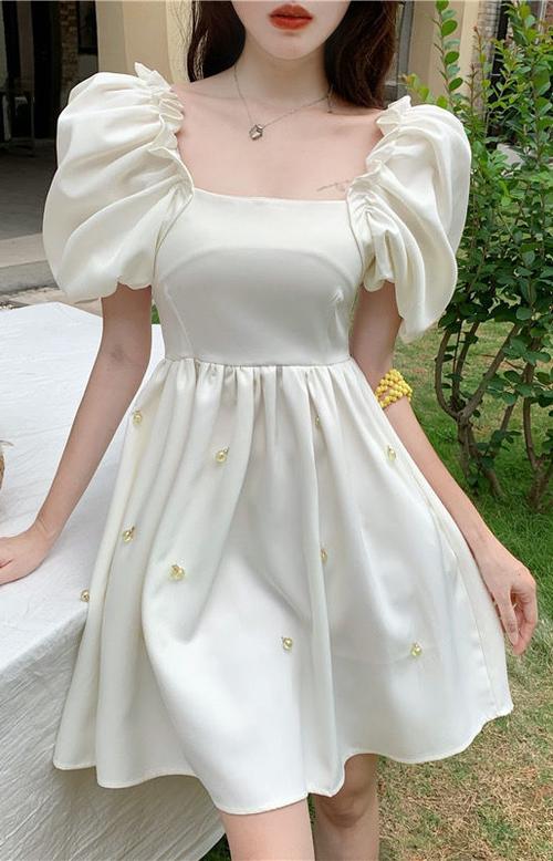 short dress with puffy bottom White Puffy Prom Dress, Short Homecoming Dress, White Homecoming Dresses 2018,tull Lace Homecoming Dress,sexy Prom Dress
