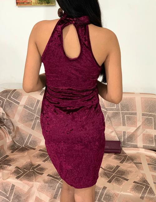 short tight maroon dress Prom Dress | Formal Dress | Maxi Dress | Prom Gown | Burgundy | 0 | Tabitha Long Sleeve Mini Dress - Burgundy