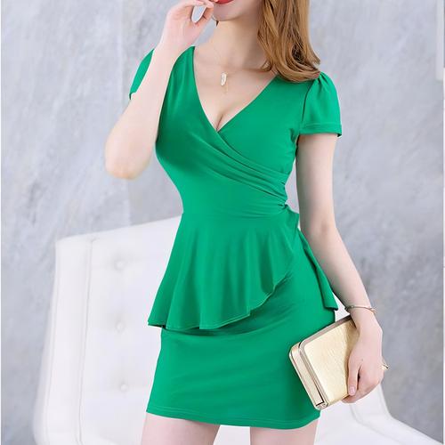 Emerald Green Peplum Dress Buy Women Emerald Peplum Bodycon Dress Online At  Best Price
