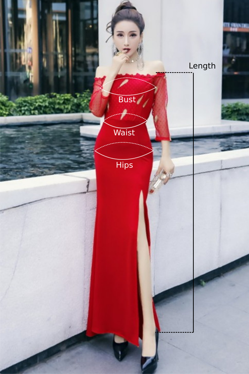 Elegant Long Sleeve Red Simple Dress (Stunning)