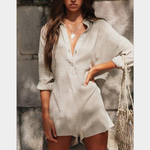 beige sun dress PAISLEY Sun DRESS-BEIGE main image 1
