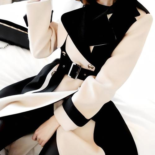 black and white striped maxi dress plus size Black Stretch Slim Fit Tuxedo Coat main image 1