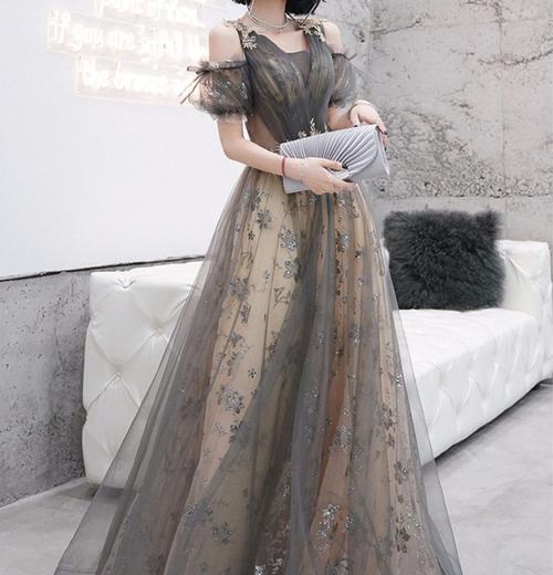 slim fit dress slacks Off the Shoulder Illusion Champagne Prom Dress with Black Belt main image 1