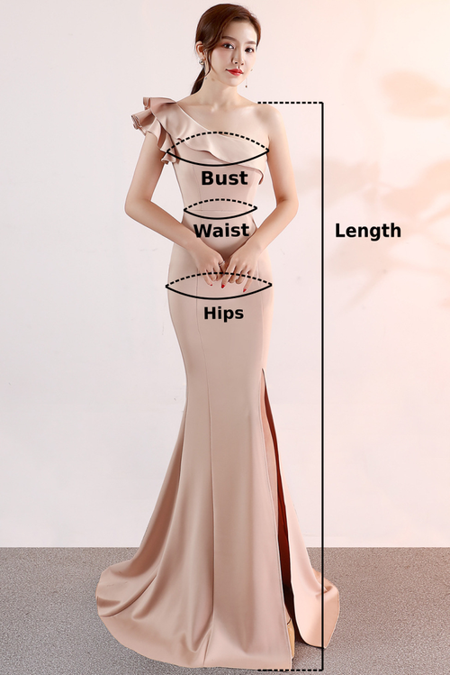 baby pink evening gown