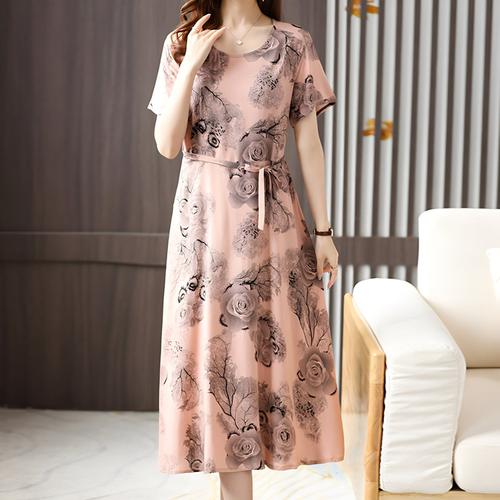 NATALIE | LUXURY FLORAL SUMMER MIDI DRESS FOR EFFORTLESS STYLE main image 1