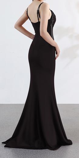 high neck black lace dress Black Le Stretch Lace Long Sleeve Dress