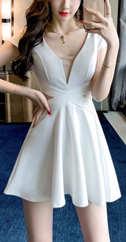 White Summer Short Dress (Cute & Sexy)