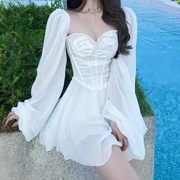 White Corset Mini Dress (Sexy)