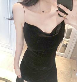 May Queen MQ2111 Spaghetti Strap High Slit Gown