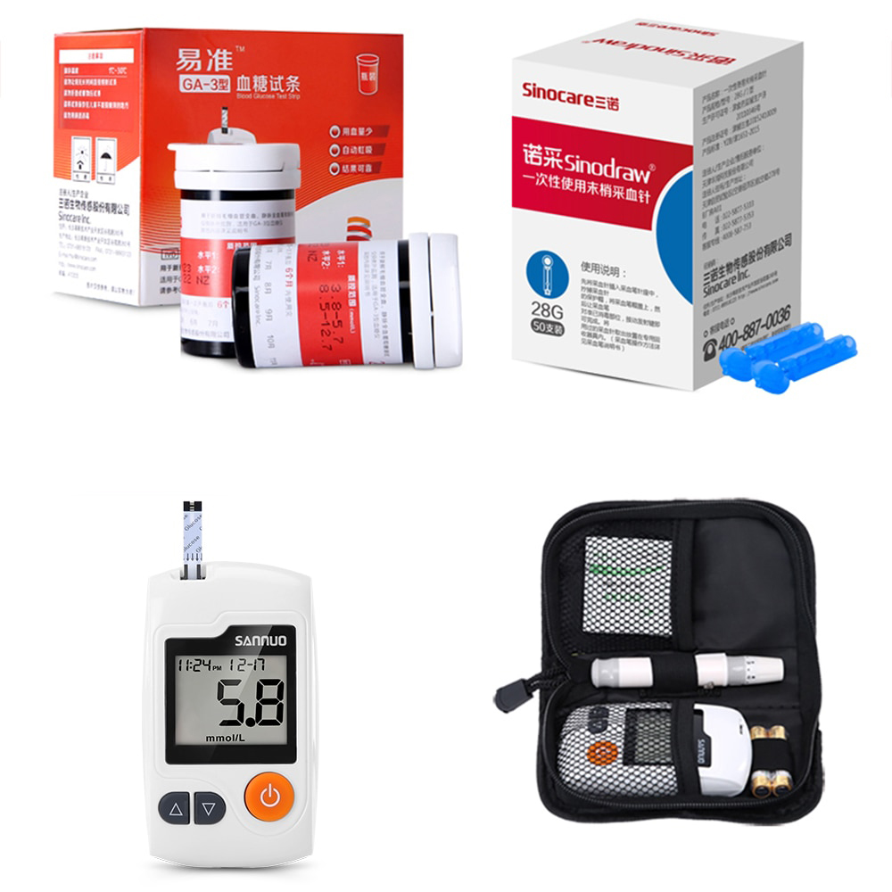 Glucose Meter Reader With 50 Test Strips & 50 Lancets